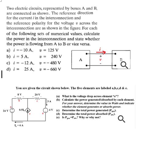 two electric circuits represented by boxes a and b|two electrical circuits.